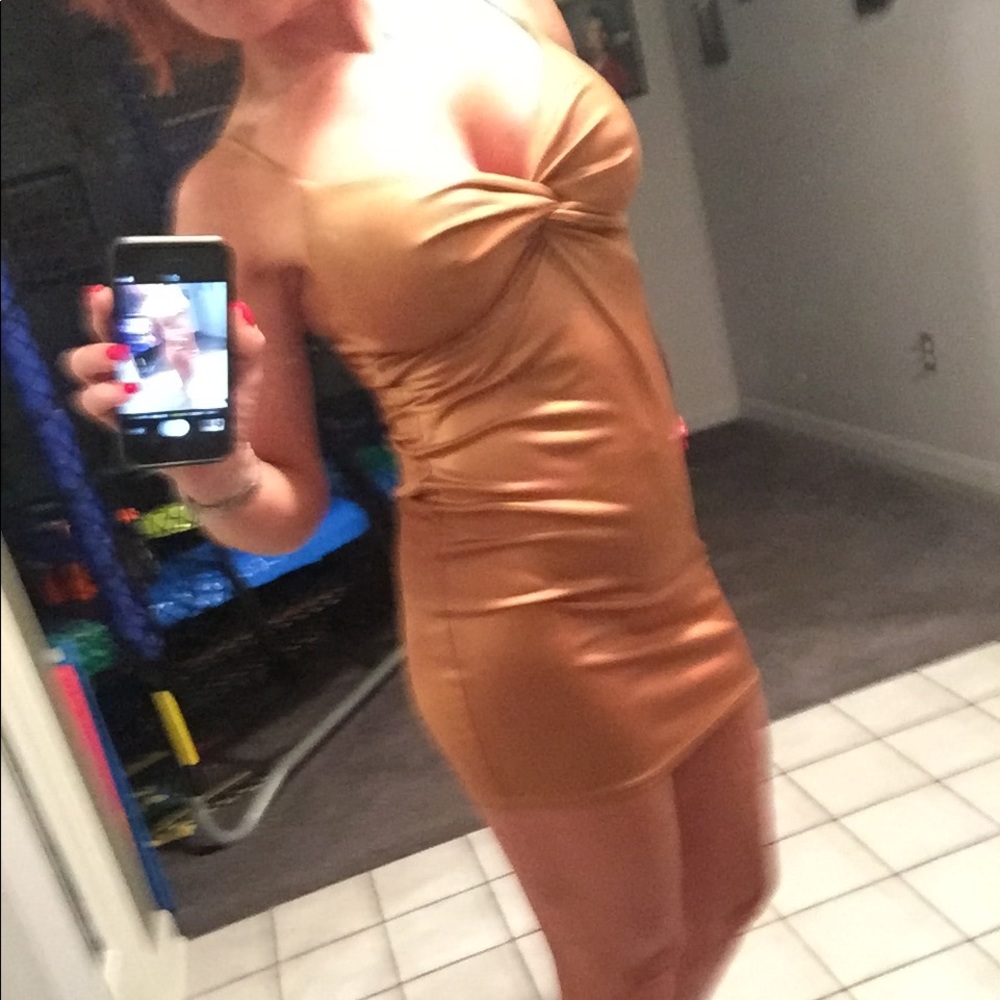 Sexy copper dress from Forever 21.  New Years Eve
